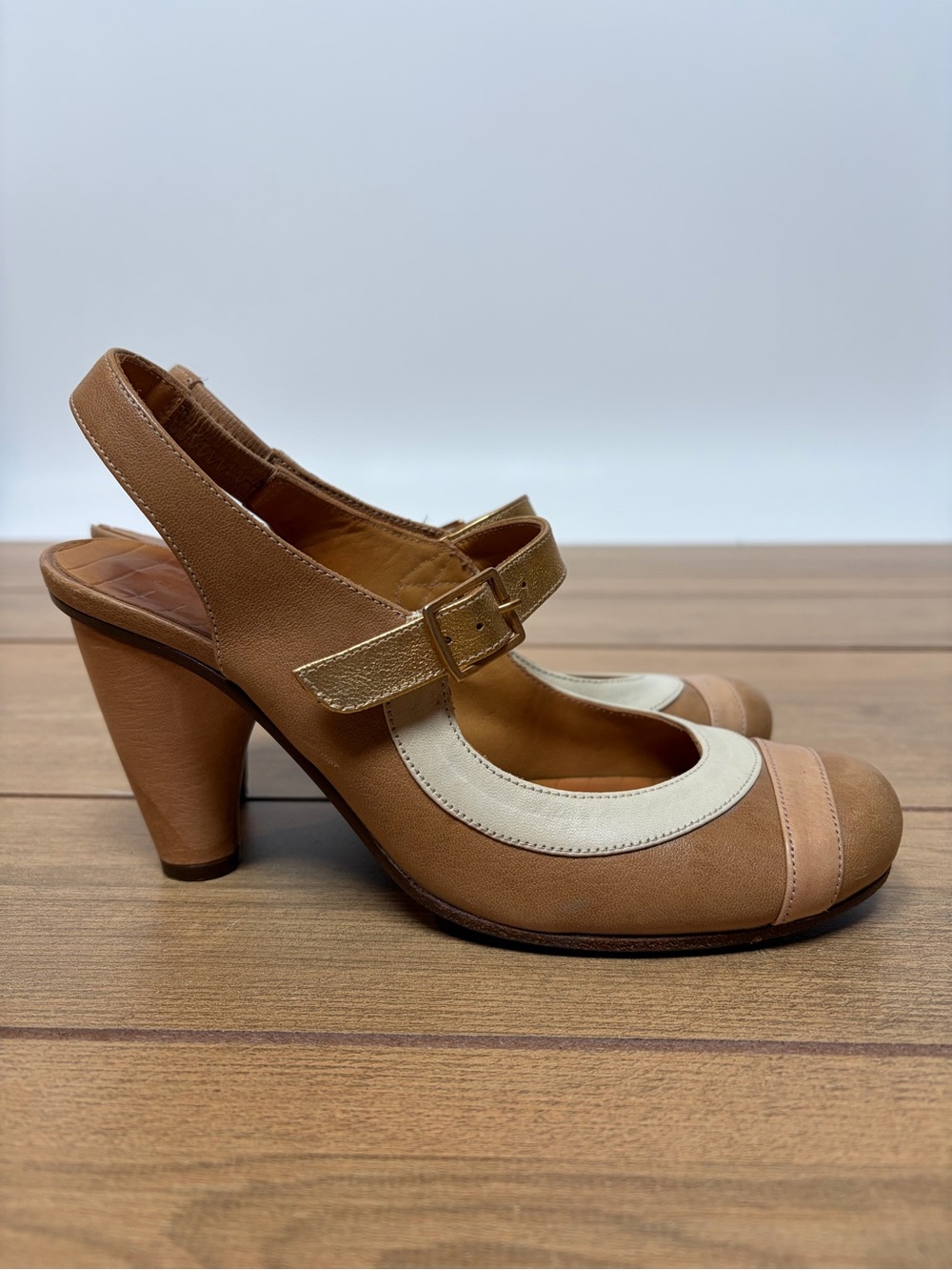 Chie Mihara Leather Vintage Style Mary Janes Size 36